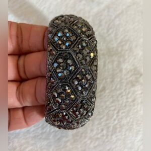 Art Deco Design Jeweled Hinged Bracelet‎
